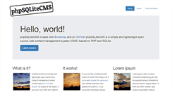 Desktop Screenshot of phpsqlitecms.net